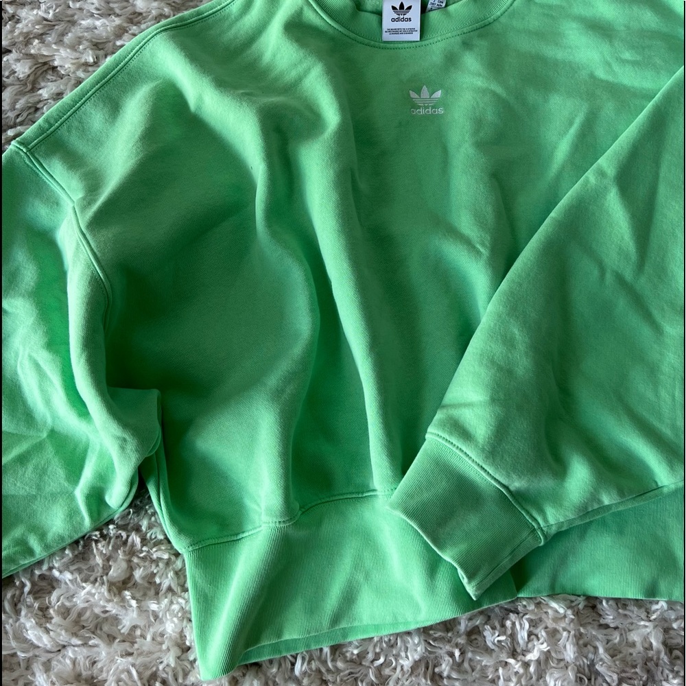 Adidas Mint Green Crop Sweatshirt